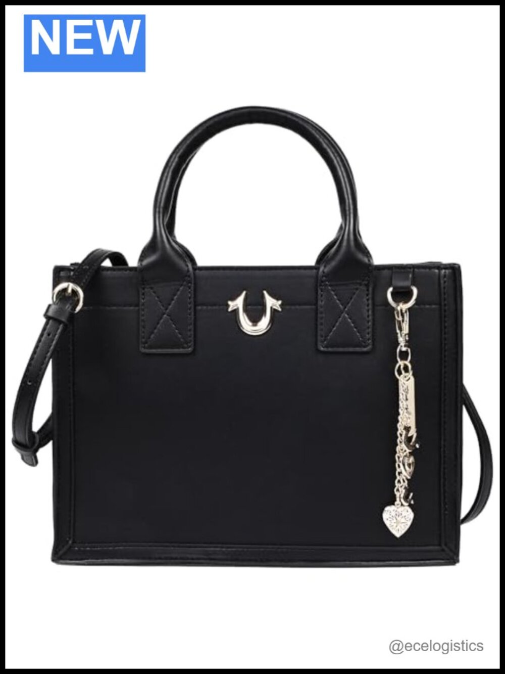 True Religion Charm Tote - Women's Satchel Crossbody Bag with Removable Strap